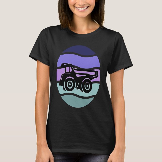 Coola Lastbil för hjulladdare och hjulkonstruktion T Shirt (Framsida)