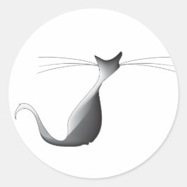 Coola Le Chatta Classic Round Sticker, Glossy Runt Klistermärke