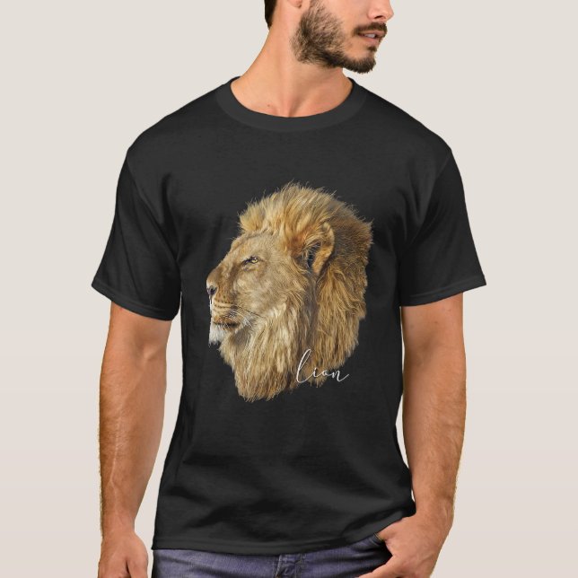 Coola Lejon Art Felidae Wildcat Animal Novelty T Shirt (Framsida)