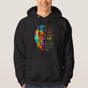 Coola Lejon jag är Modig.. Hoodie