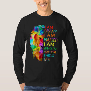 Coola Lejon jag är Modig.. T Shirt