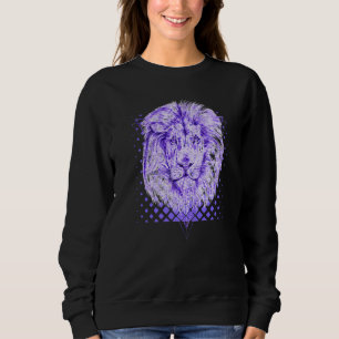 Coola Lejon Royal Lila raster för T Shirt
