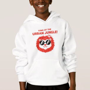 Coola Lejonkungen av den Urbane Djungeln Söt Teckn T Shirt