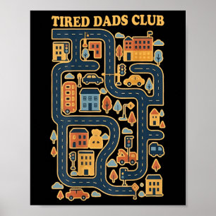Coola lekmatta Bil Loppbana På Baksidan Pappa Tröt Poster
