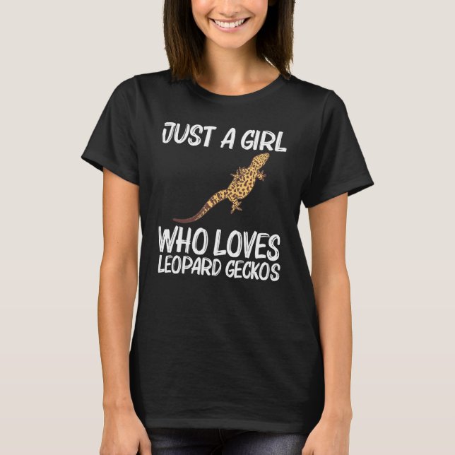 Coola Leopard Gecko for Girls Kid Tiny Dinosaur Li T Shirt (Framsida)