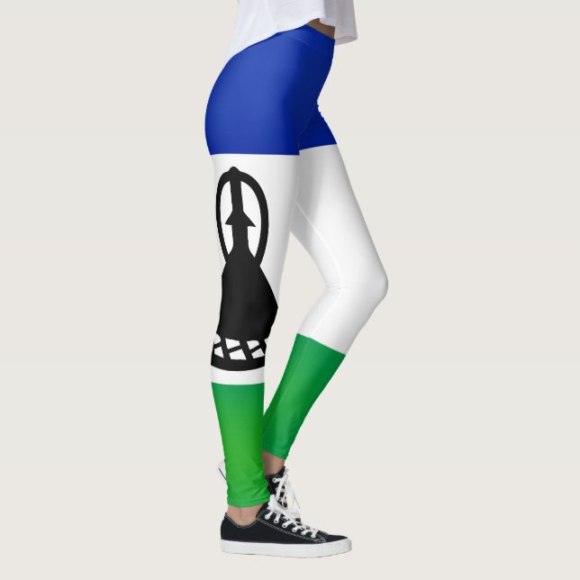 Coola Lesotho Flagga Mode Leggings (Höger)