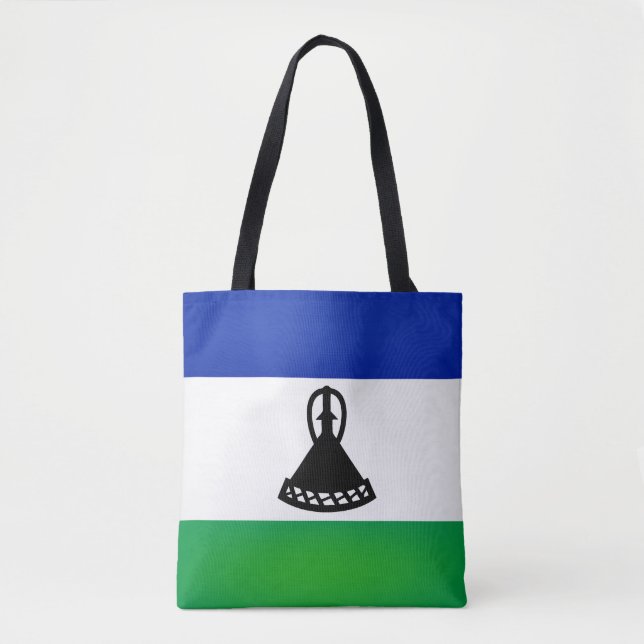 Coola Lesotho Flagga Mode Tygkasse (Framsida)