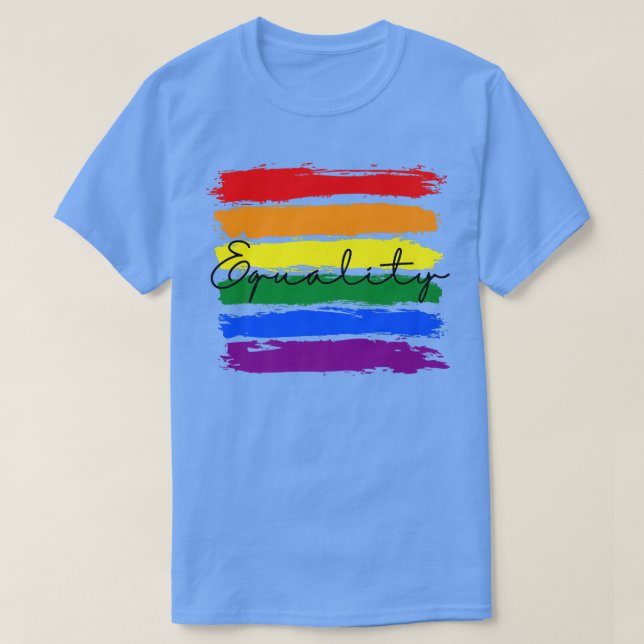 Coola Lgbt Rainbow Pride Flagga Design Equality Hö T Shirt (Design framsida)