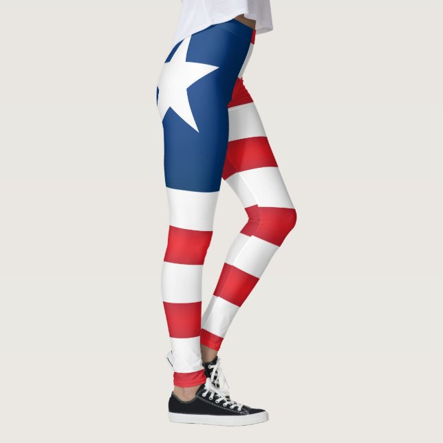 Coola Liberia Flagga Mode Leggings (Höger)