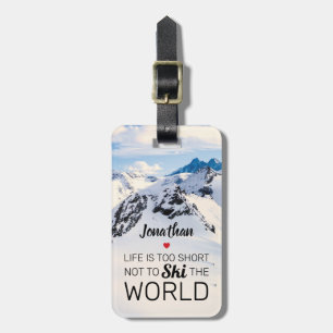 Coola Life är för Kort Funny Ski Travel Bagagebricka