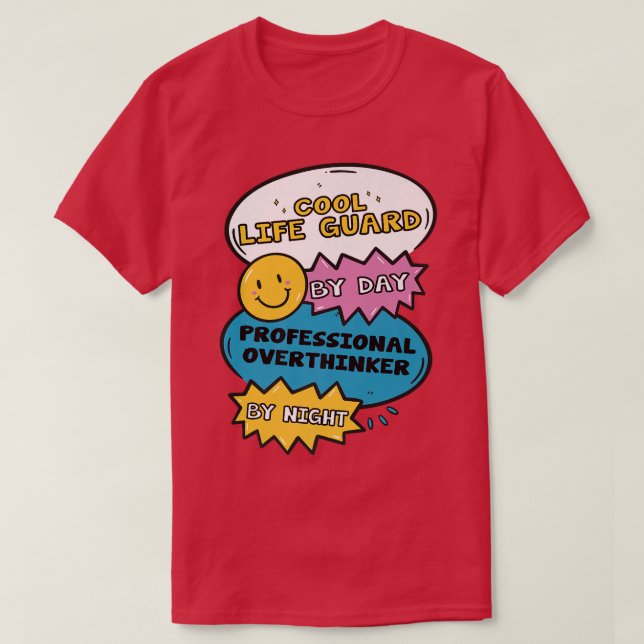 Coola Life Guard efter Professionell för daglig öv T Shirt (Design framsida)