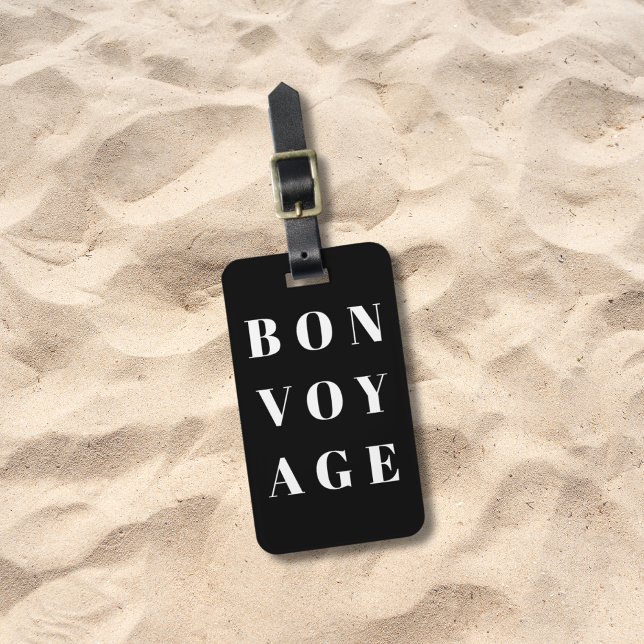 Coola Light Grått Black Bold Bon Voyage Bagagebricka (Skapare uppladdad)