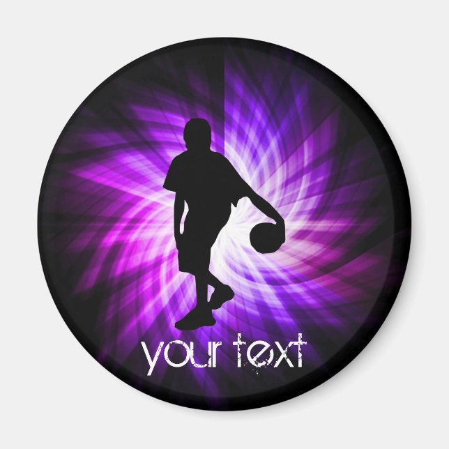 Coola Lila Basketball Magnet (Framsidan)