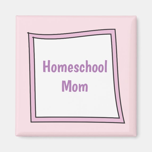 Coola Lila box med Homeschool Mamma Magnet (Framsidan)
