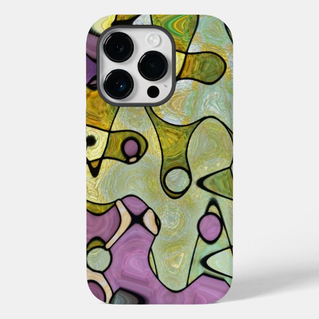 Coola lila gult grönt  roligt galna cirklar (Baksida)