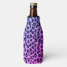 Coola Lila Leopard Skriv ut Flaska Cooler