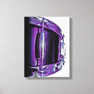 Coola Lila Snare Drum Canvas Drumming Drummer Art
