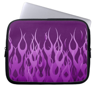Coola Lila Tävla Flames Snyggt Laptop Sleeve
