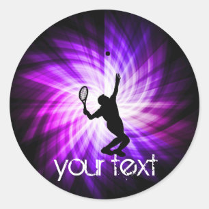 Coola Lila Tennis Runt Klistermärke