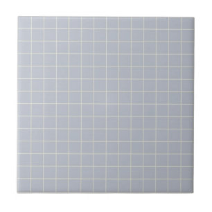Coola Lilac & White Checkered Mönster Retro Kakelplatta
