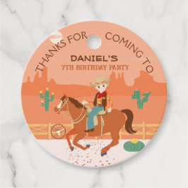 Coola lilla cowboyen och hästens Födelsedagsfest Gåvor Etiketter