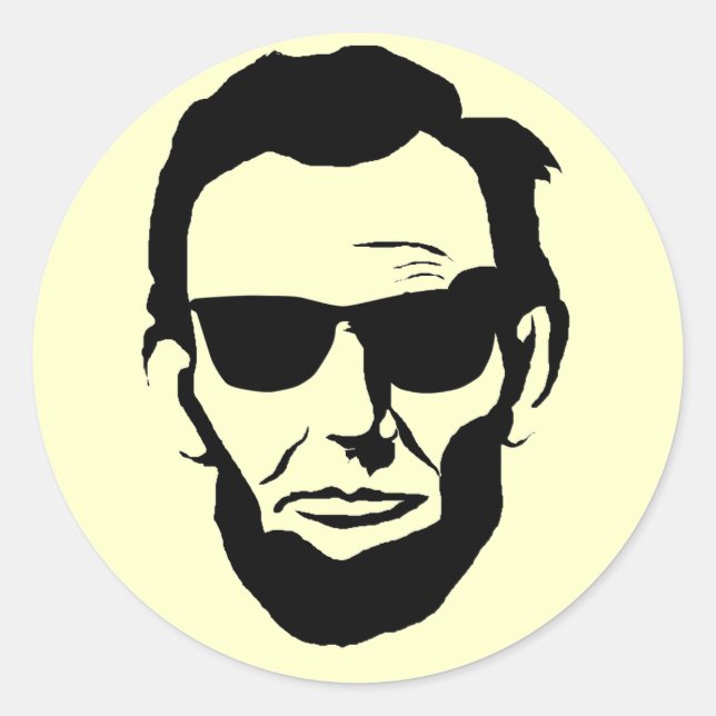 Coola Lincoln Stickers Runt Klistermärke (Framsida)