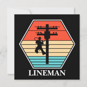 Coola Lineman Vintage Sunset Inbjudningar