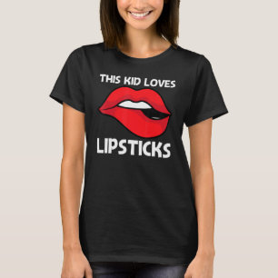 Coola Lipstick För barn Boys Cosmetic Makeup T Shirt