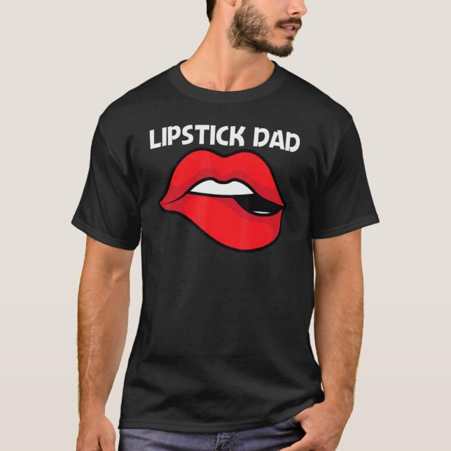 Coola Lipstick för kosmetisk makeup i Pappa Far T Shirt (Framsida)