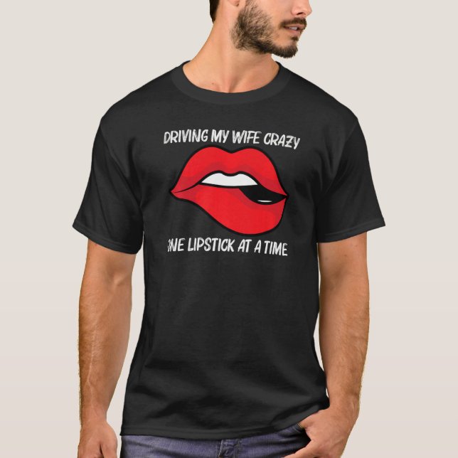 Coola Lipstick För manar Pappa Boys Cosmetic Makeu T Shirt (Framsida)