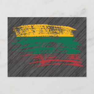 Coola Litauens flagga design Vykort