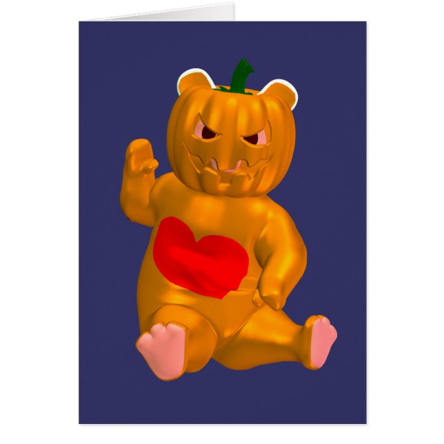 Coola Little Halloween Bear Hälsningskort (Framsidan)