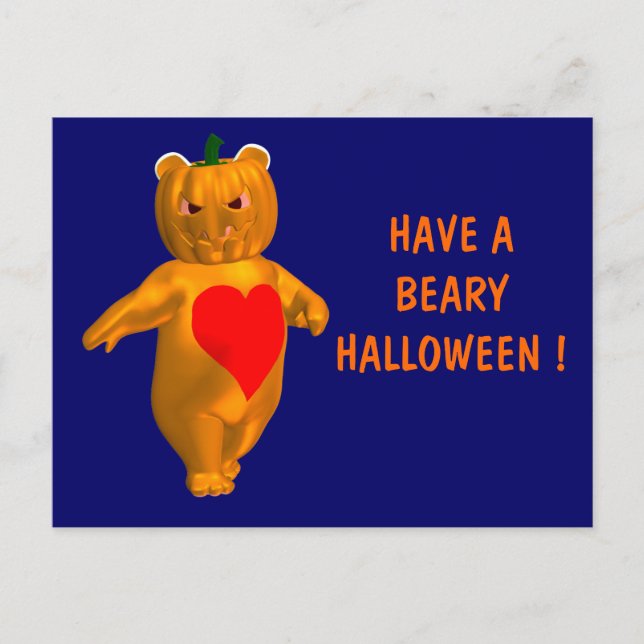 Coola Little Halloween Bear Vykort (Framsida)