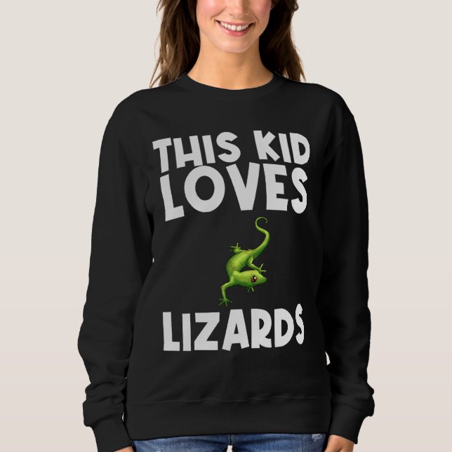 Coola Lizard for Kid Boy Gecko Grönt Reptile A T Shirt (Framsida)