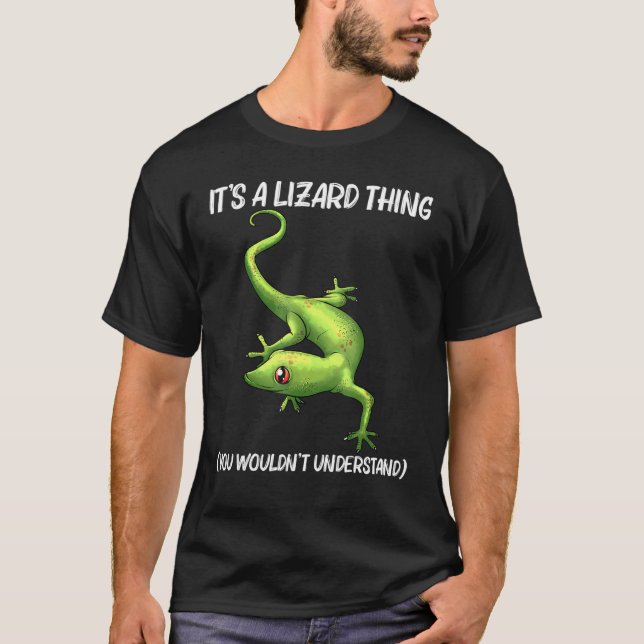 Coola Lizard För manar Women Gecko Grönt Reptile A T Shirt (Framsida)