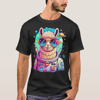 Coola Llama Astronaut T Shirt