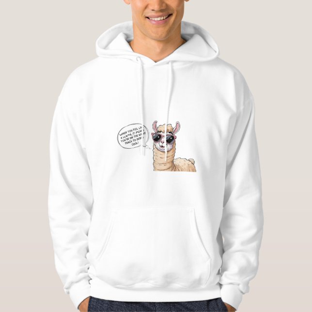 Coola Llama i Action!" Hoodie (Framsida)