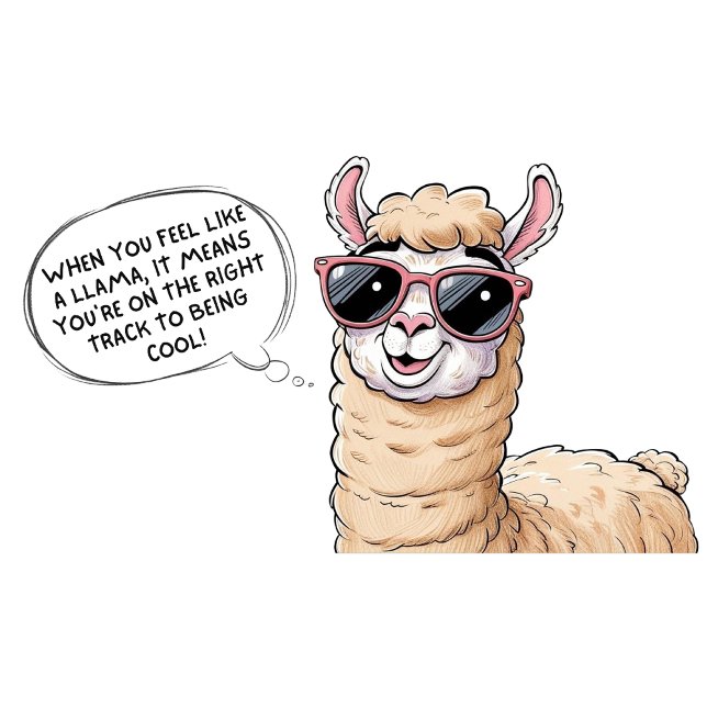 Coola Llama i Action!" Mugg (Skapare uppladdad)