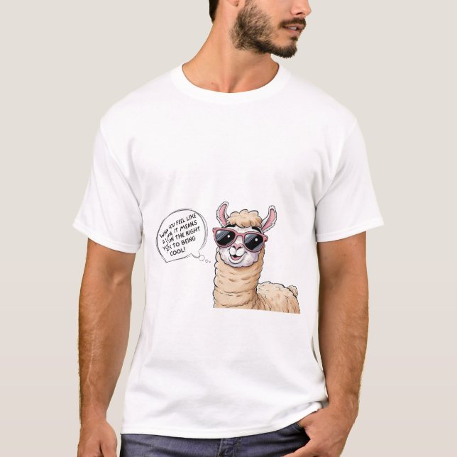 Coola Llama i Action!" T Shirt (Framsida)