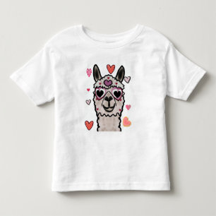 Coola Llama med hjärtglas T Shirt