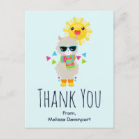 Coola Llama och Smiling Kawaii Sol Tack