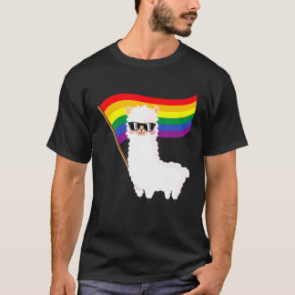 Coola Llama Rainbow Flagga Lgbtqia Gay pride Rainb T Shirt