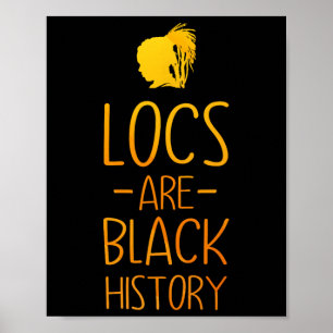 Coola Locs Konst För Kvinnor Mamma Afro Hår Svart Poster