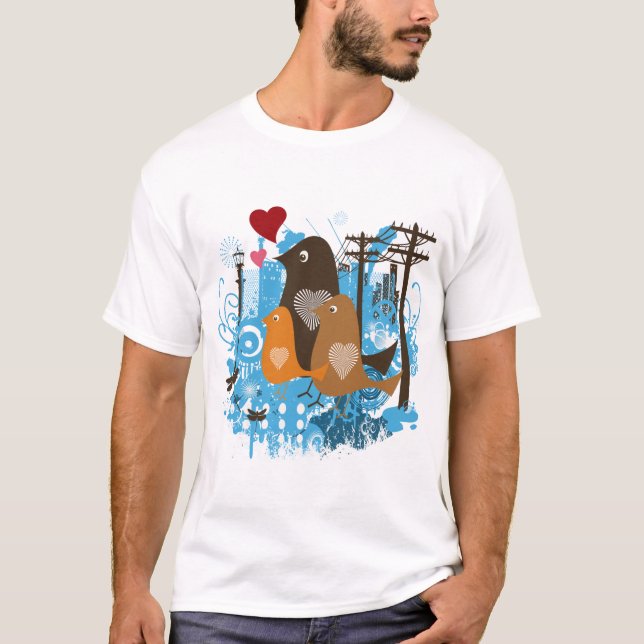 Coola Love birds Artwork Tee Shirt (Framsida)