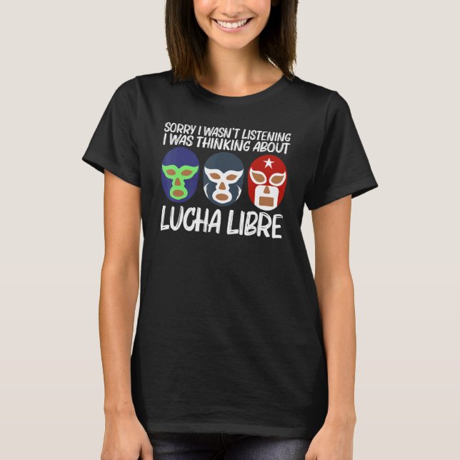 Coola Lucha Libre För manar Women Luchador Mexican T Shirt (Framsida)