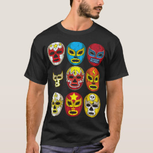 Coola Lucha Libre Wrestlers Masks T Shirt