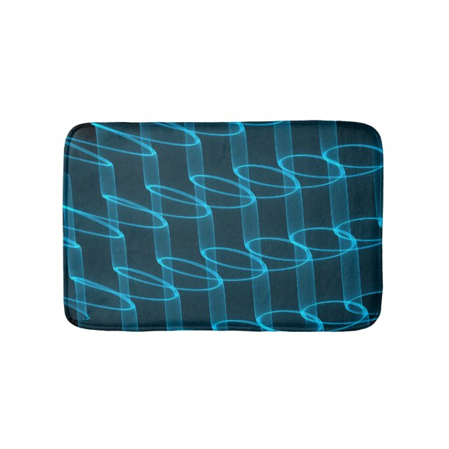 Coola Luminous Blue Wave Mönster Badrumsmatta (Framsidan)