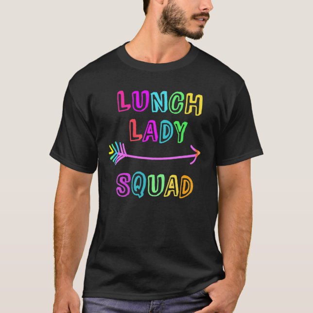 Coola LUNCH DAM Squad School Office Food Service C T Shirt (Framsida)