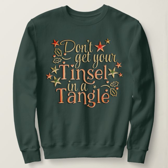 coola lustig helgdag-tangel Santa christmas T Shirt (Design framsida)