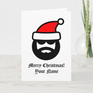 Coola lustig Jultomten tecknad God jul Kort